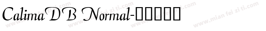 CalimaDB Normal字体转换